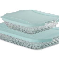 Basketweave Embossed 4-Piece Bakeware Bundle
